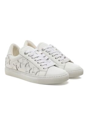 Zadig & Voltaire Women's White Star Smooth Leather Sneakers
Size 9